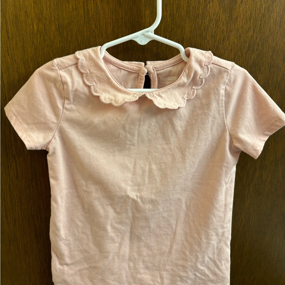 OshKosh B'gosh Light Pink Scalloped Collar Tee - Picture 1 of 5